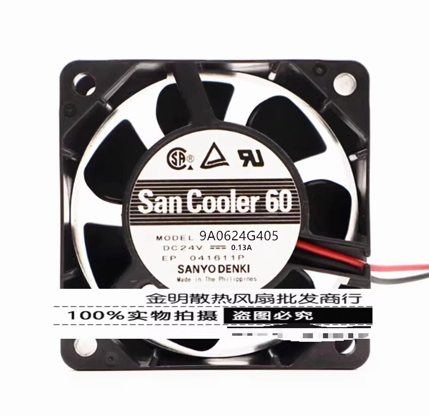 1PCS Sanyo 6CM 9A0624G405 24V 0.13A High-Airflow Cooling Fan for Inverters