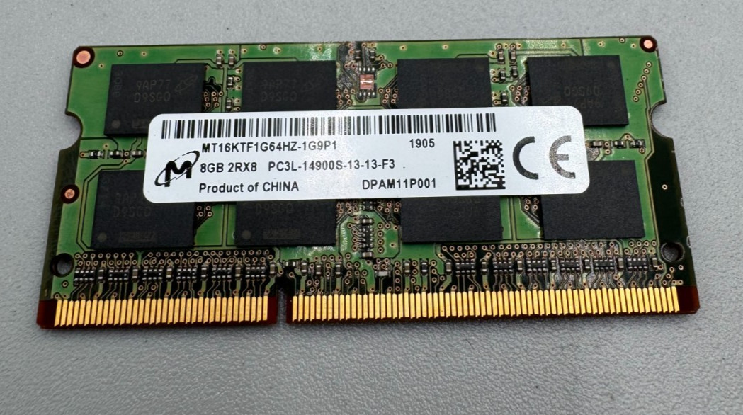 Micron DDR3 8GB ( 1 x 8GB ) PC3 14900MHz RAM Memory Green Excellent Small