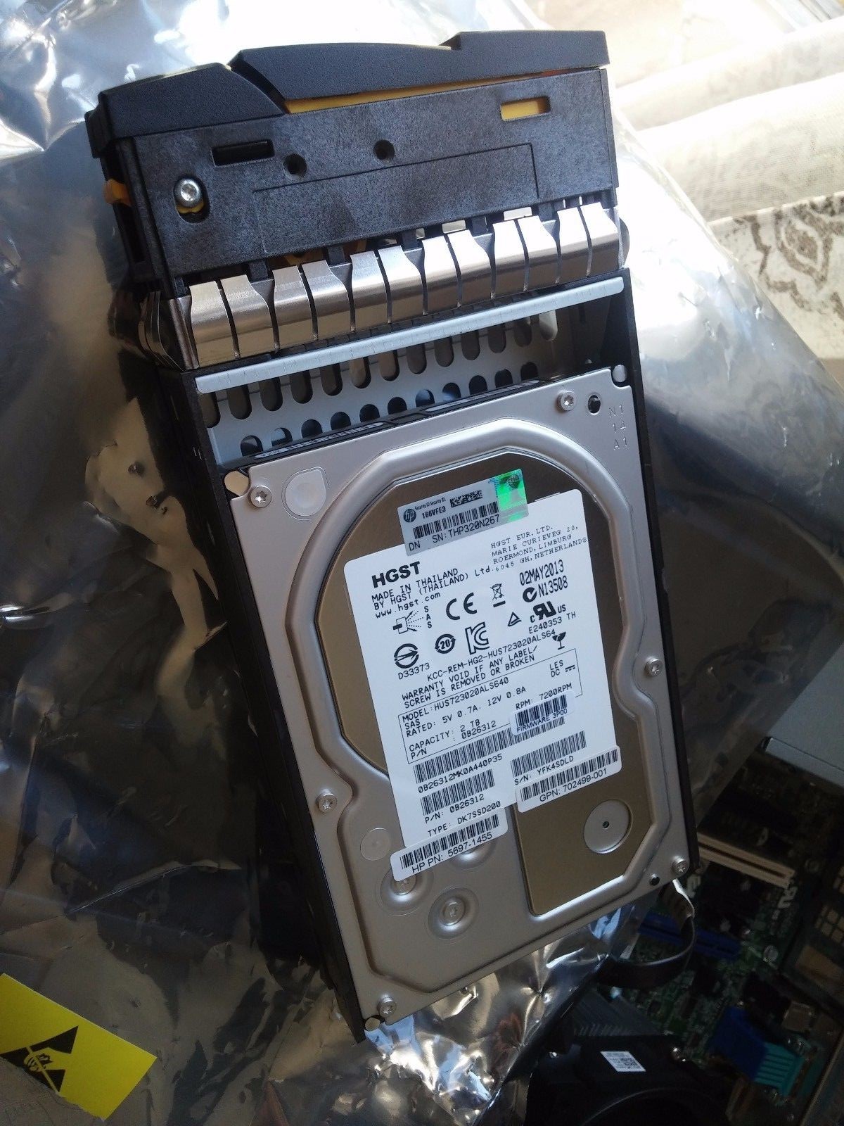 QR499A/697390-001/0B23612/702499-001/5697-1455-HP 2TB 6G 7200 SAS LFF M6720 