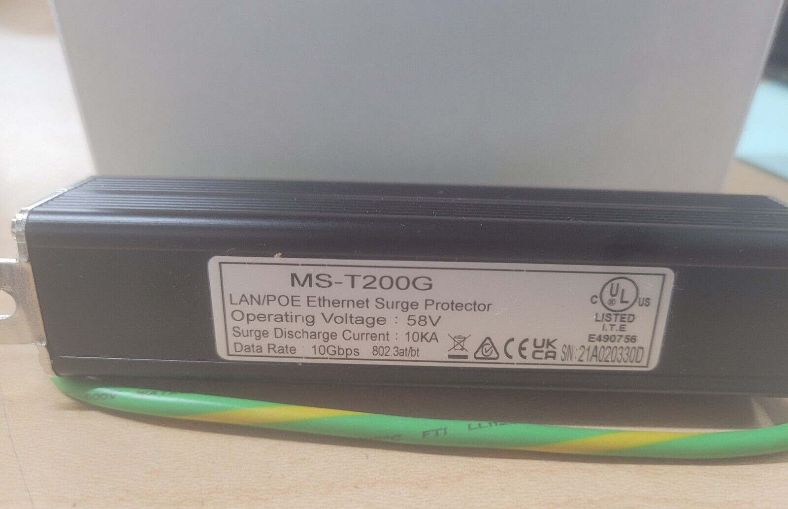 New/ Open Box VENTEV MS-T200G LAN/PoE Ethernet Surge Protector