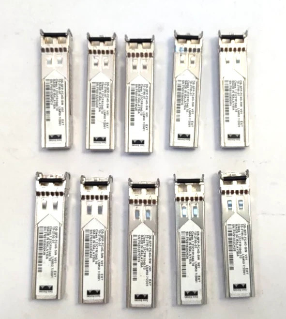 Lot of 10 Genuine OEM Cisco DS-SFP-FC4G-SW 4Gb Fibre SFP Transceiver 10-2195-01