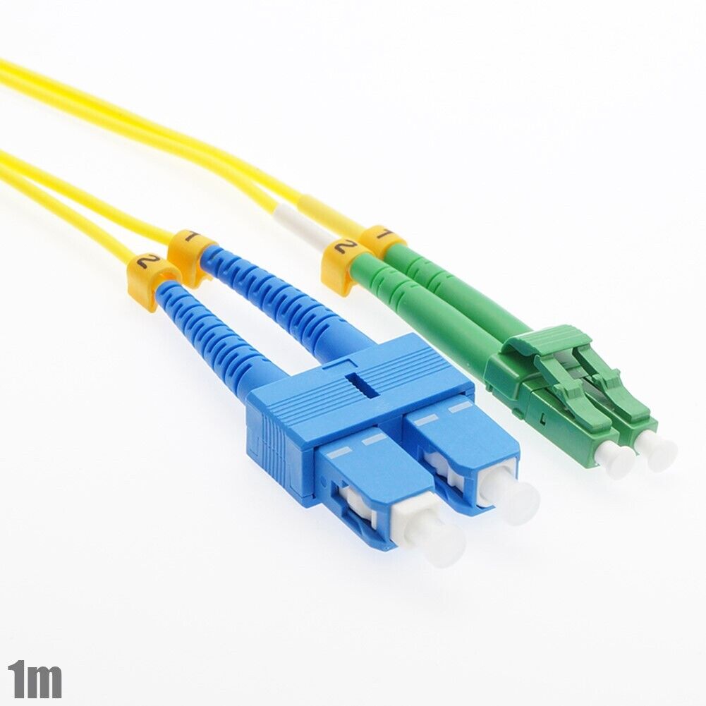 1-30M SC/UPC to LC/APC Fiber Optic Duplex Single-Mode Optical Patch Cable OFNR