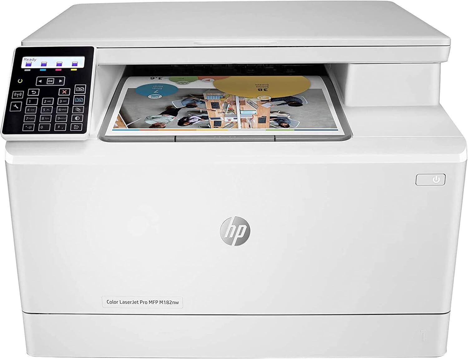 HP Color LaserJet Pro M182nw Wireless All-in-One Laser Printer, Remote Mobile