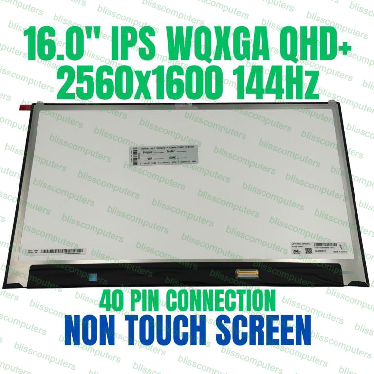 LP160WQ2-SPB1 LP160WQ2(SP)(B1) 16" LCD Non Touch Screen 2560x1600 40 Pin 144hz