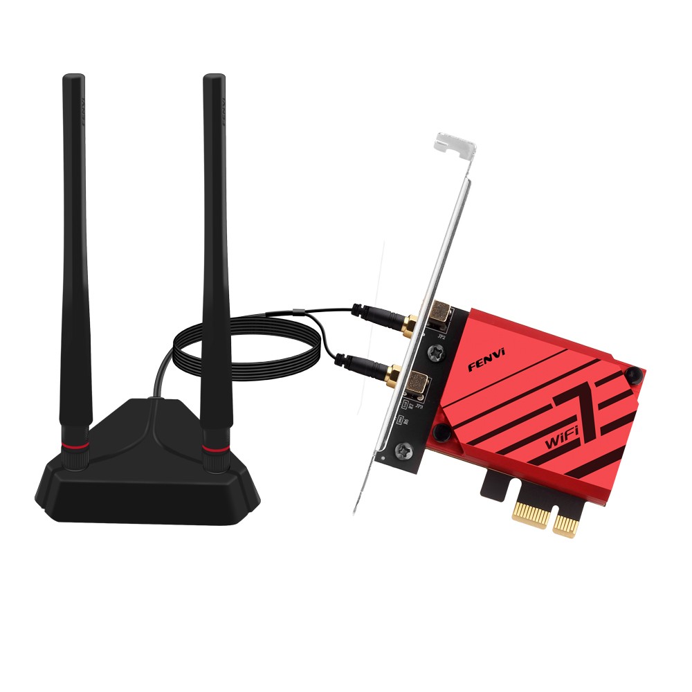 WiFi 7 BT5.4 PCIe Desktop Adapter Tri-band BE6500 MT7925 NIC Gaming Network Card