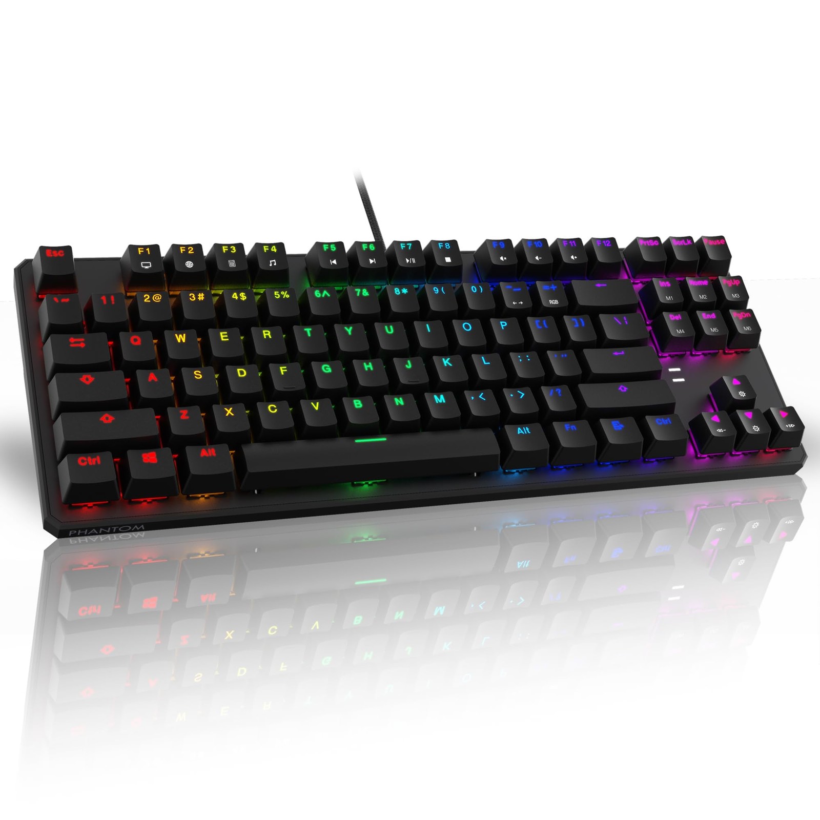 Phantom 87 Key Mechanical Keyboard, led, Typewriter Sound, Clicky Switch, Outemu