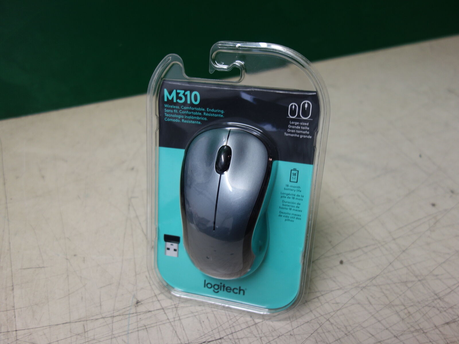 Logitech M310 (910001675) Ambidextrous Wireless Mouse - Silver * NEW SEALED
