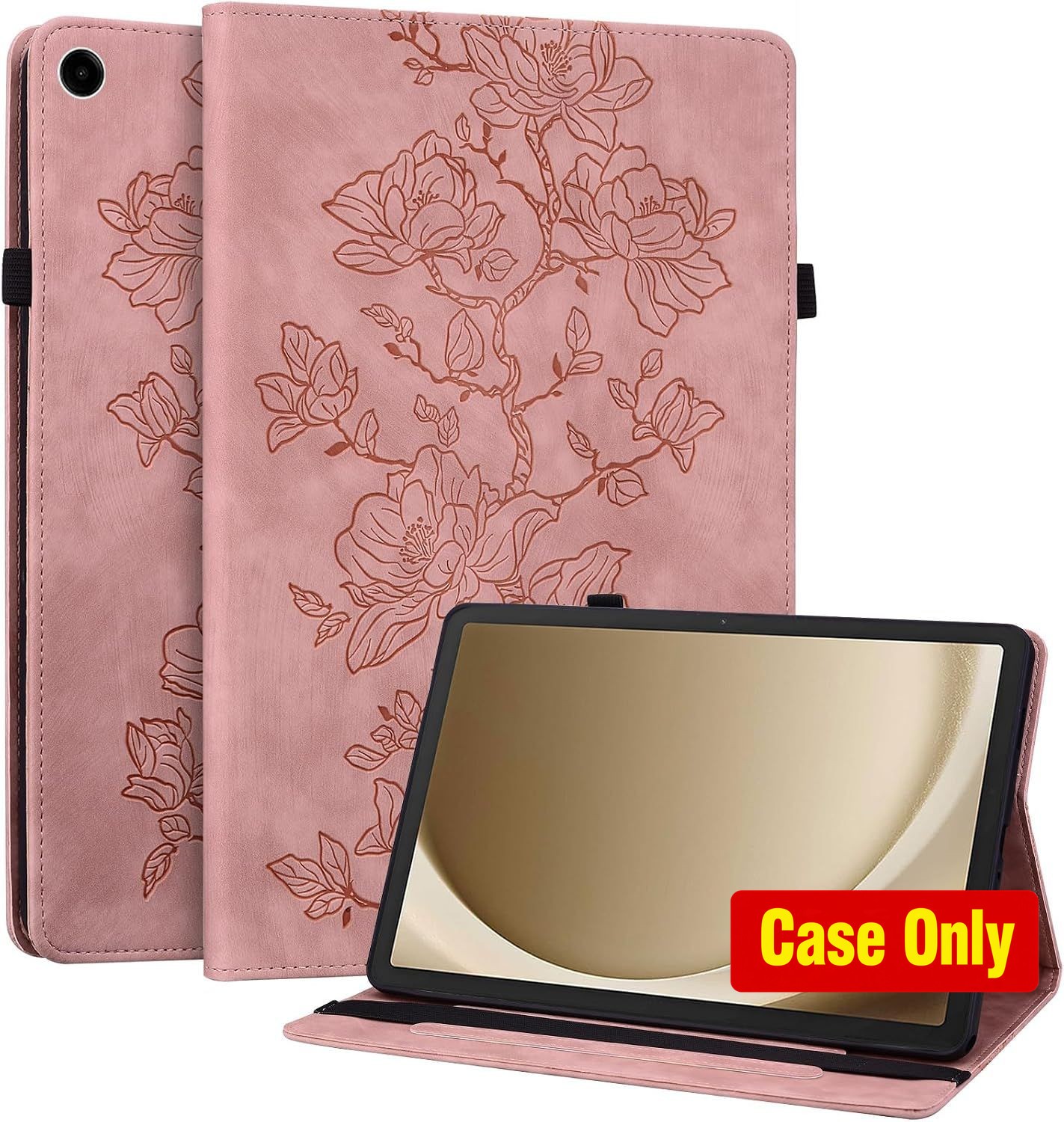Slim PU Leather Folio Cover Case in Pink for Samsung Galaxy Tab A11 Plus 2025