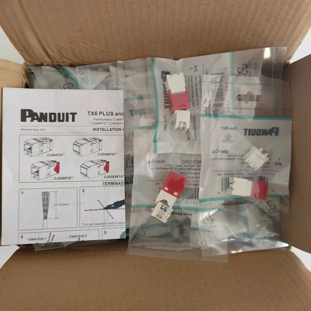 50Pcs New For Panduit CJ688TGRD Network Jack Red