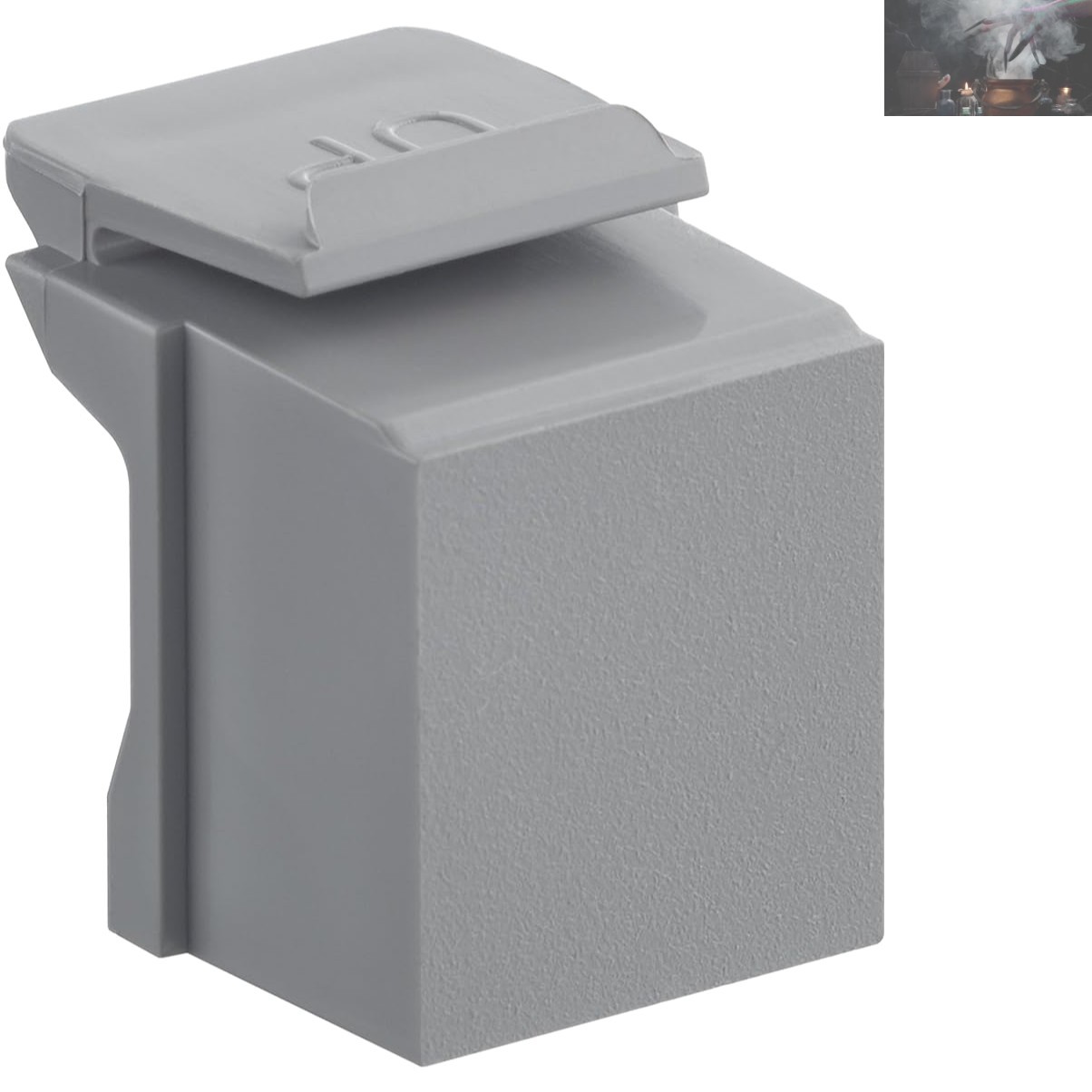 Secure and Stylish Grey QuickPort Inserts, Set of 10 for Dust-Free Openings