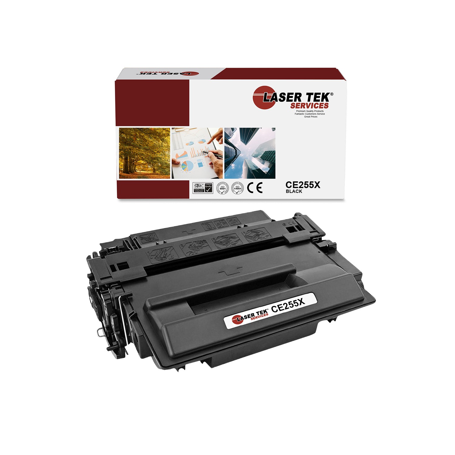 LTS 55X CE255X Black HY Compatible for HP LaserJet P3011 P3015 P3015d Toner