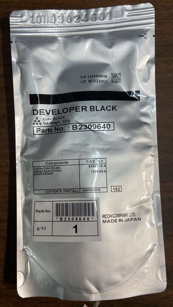 Genuine Ricoh B2309640 (B230-9640) Black Developer