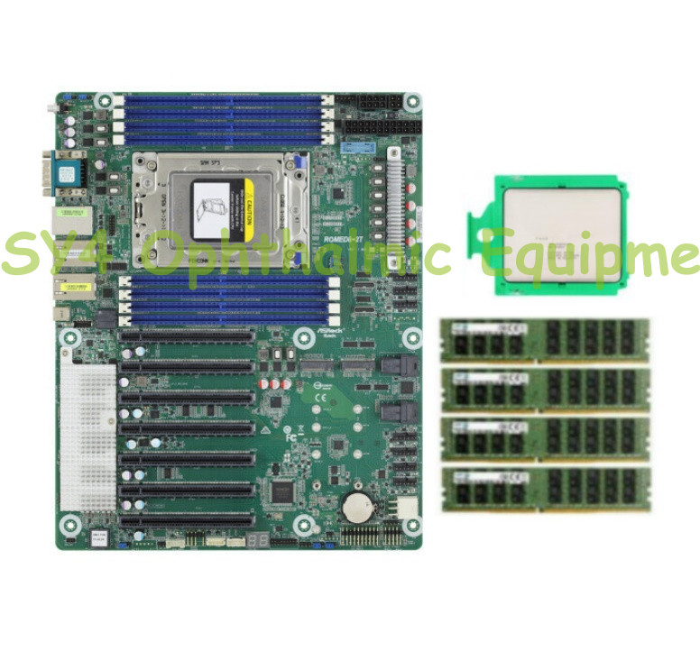 FOR ASRock ROMED8-2T mainboard With AMD EPYC 7542 CPU, 4x 32GB 2666MHz DDR4 RAM