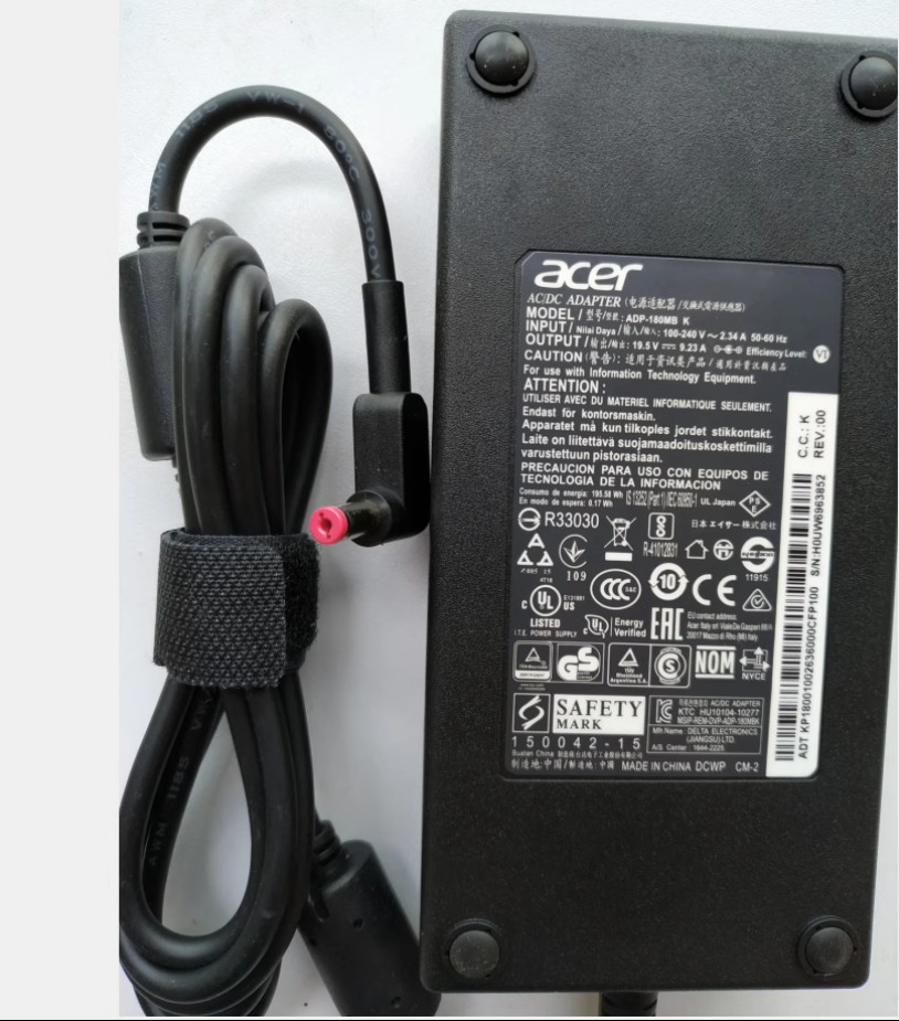 Original ACER Predator Helios 300 PH315-52 Charger 180W Power Supply AdapterCord