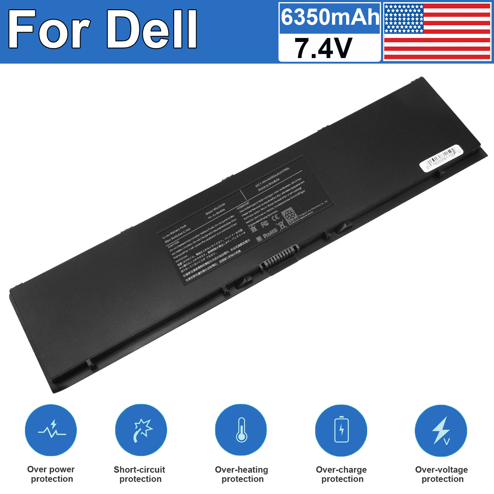 LOT E7440 Battery For Dell Latitude 451-BBFT 14 7000 E7450 E7420 34GKR PFXCR 47W