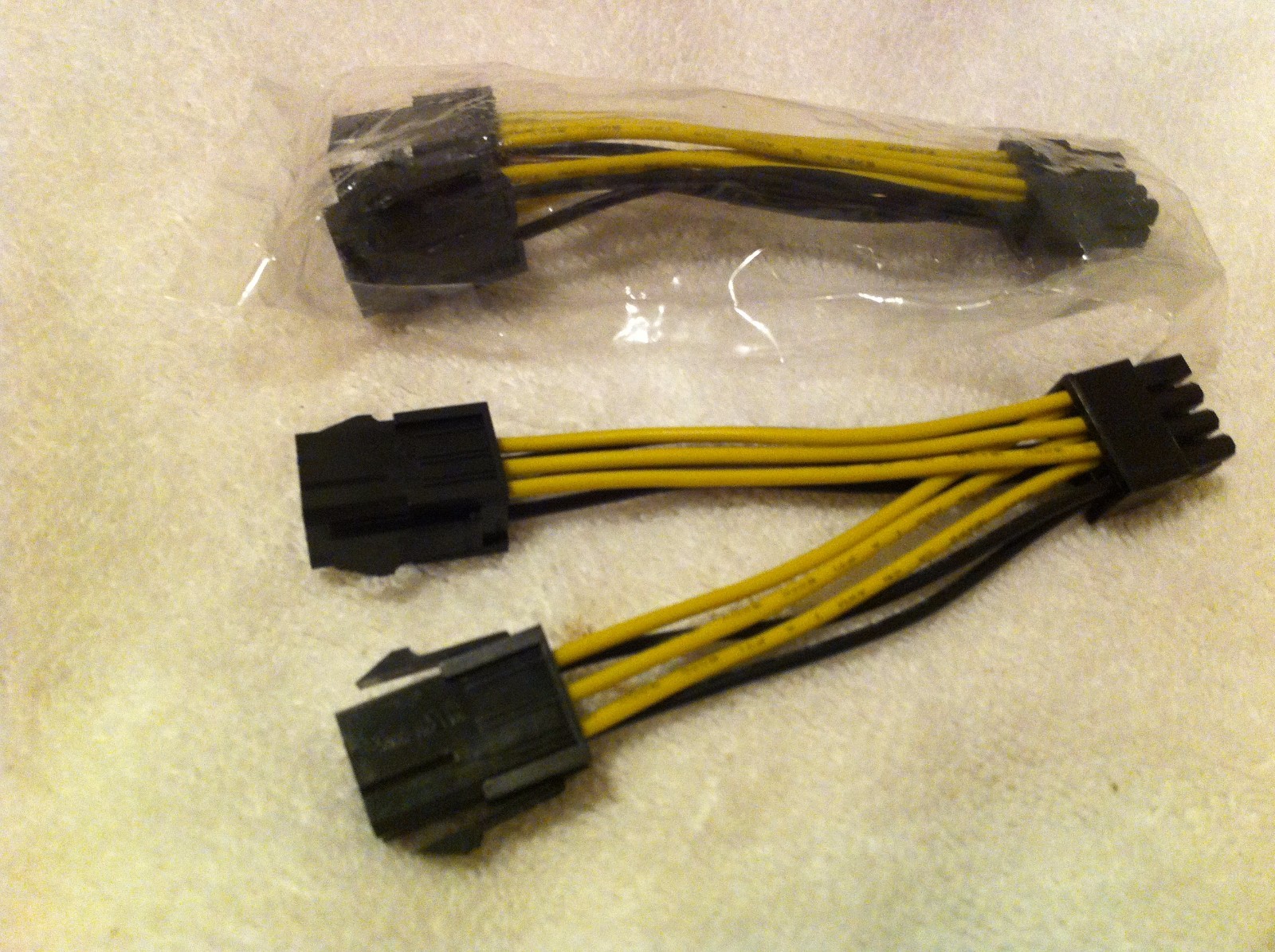 2X  NEW NVIDIA Dual 6 Pin Female to 8 Pin Male Video-Card Adapter Cable,ORIGINAL