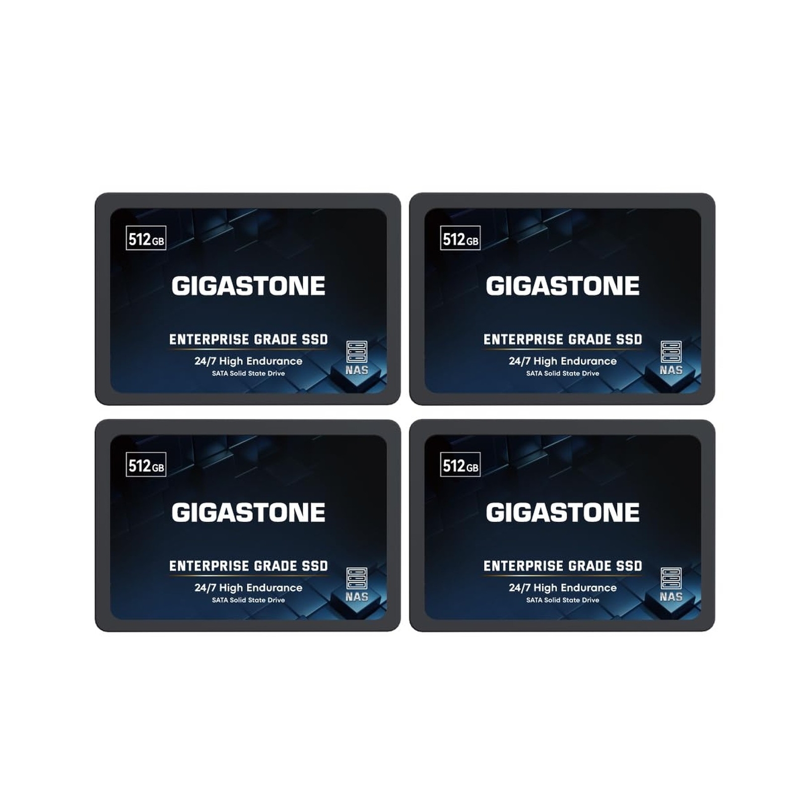 Gigastone Enterprise SSD 512GB NAS SSD Drive Cache (4-Pack) 24/7 Durable TLC ...