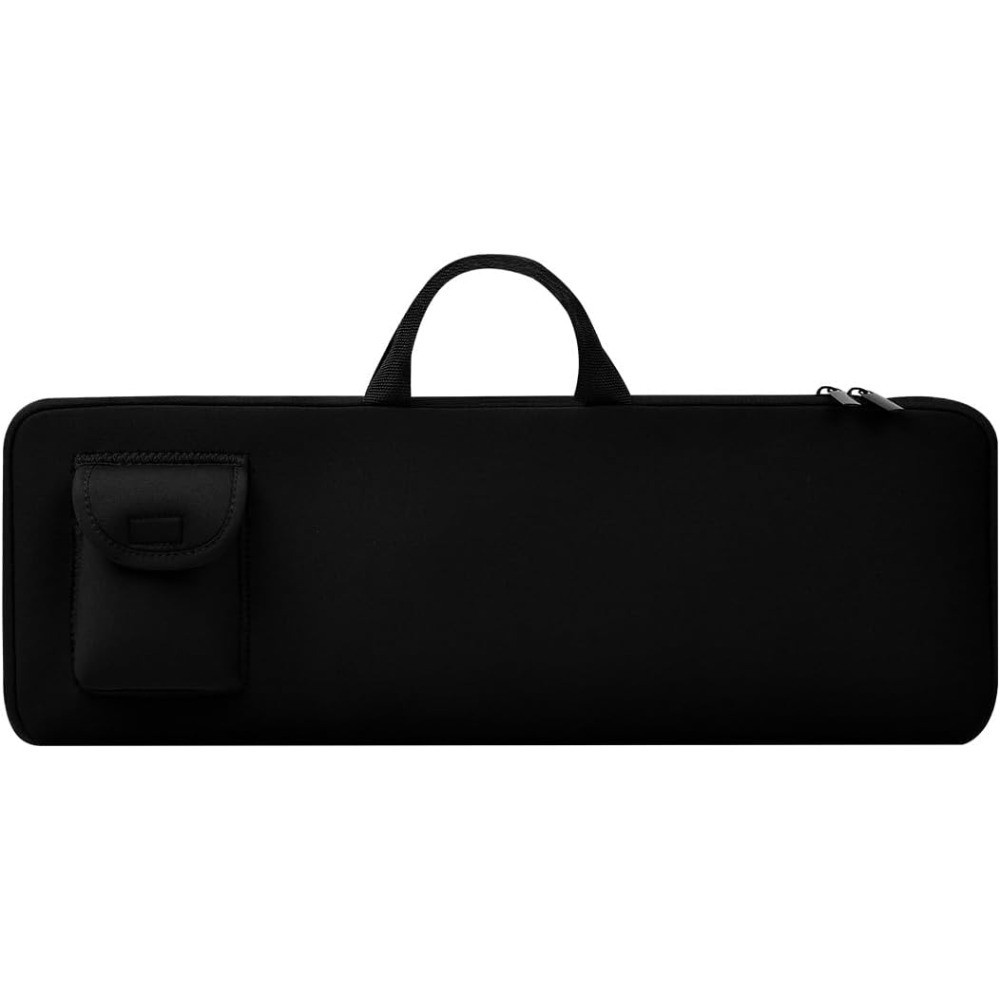 Rugged Neoprene Zippered Keyboard Sleeve Travel Case with Mouse Storage Pouch