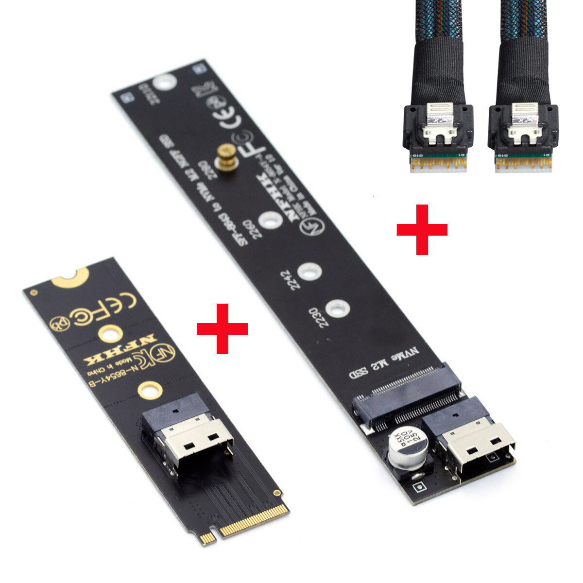 Cablecy NGFF M-Key NVME Male to Female Extension Cable 40cm with SFF-8654