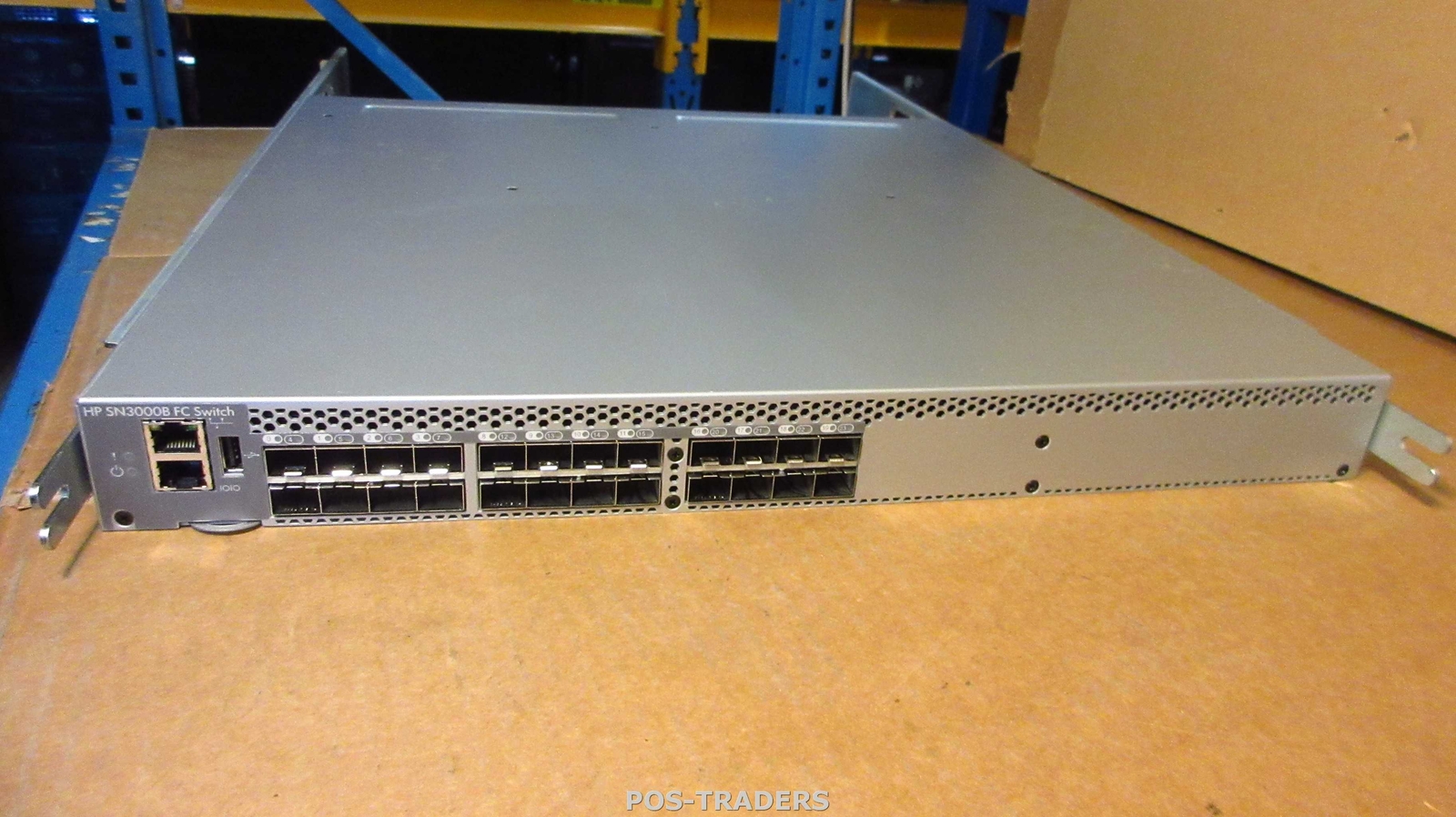 HP QW938A SN3000B 16Gb 24/24 24-Port Fibre Channel FC SAN 1U Switch + RM EARS
