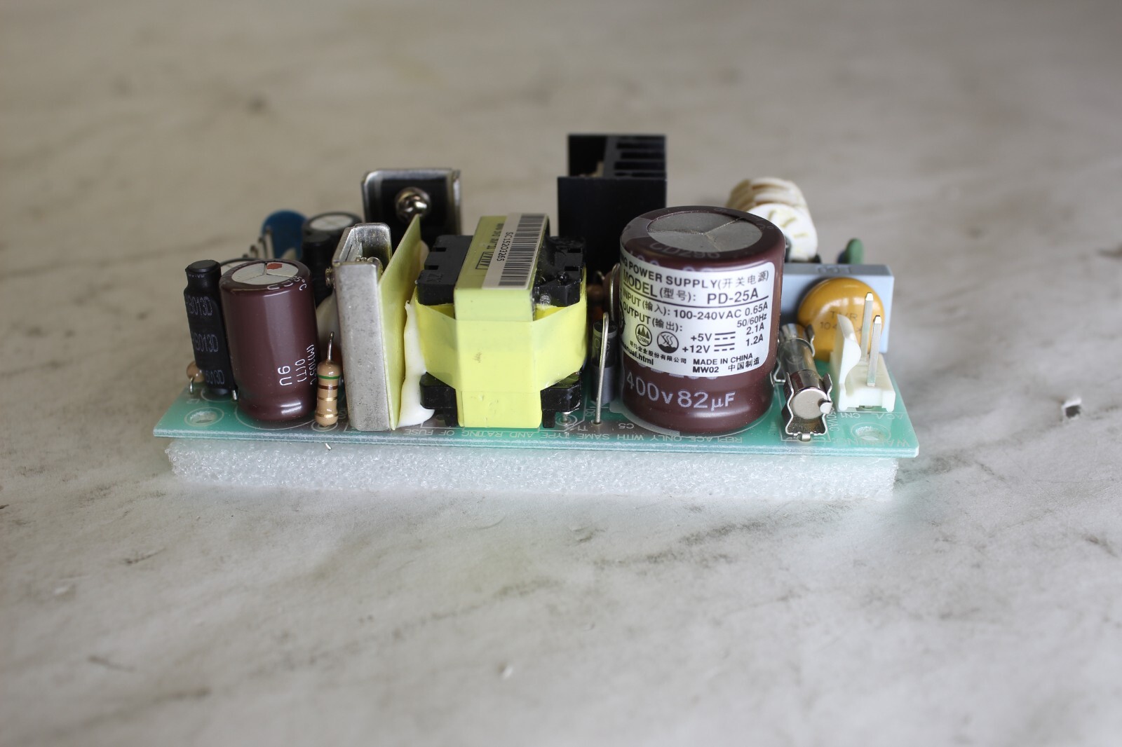 Lot of*4 Mean Well MW PD-25A 5V-1.2A (12V-1.2A) DC Power Supply