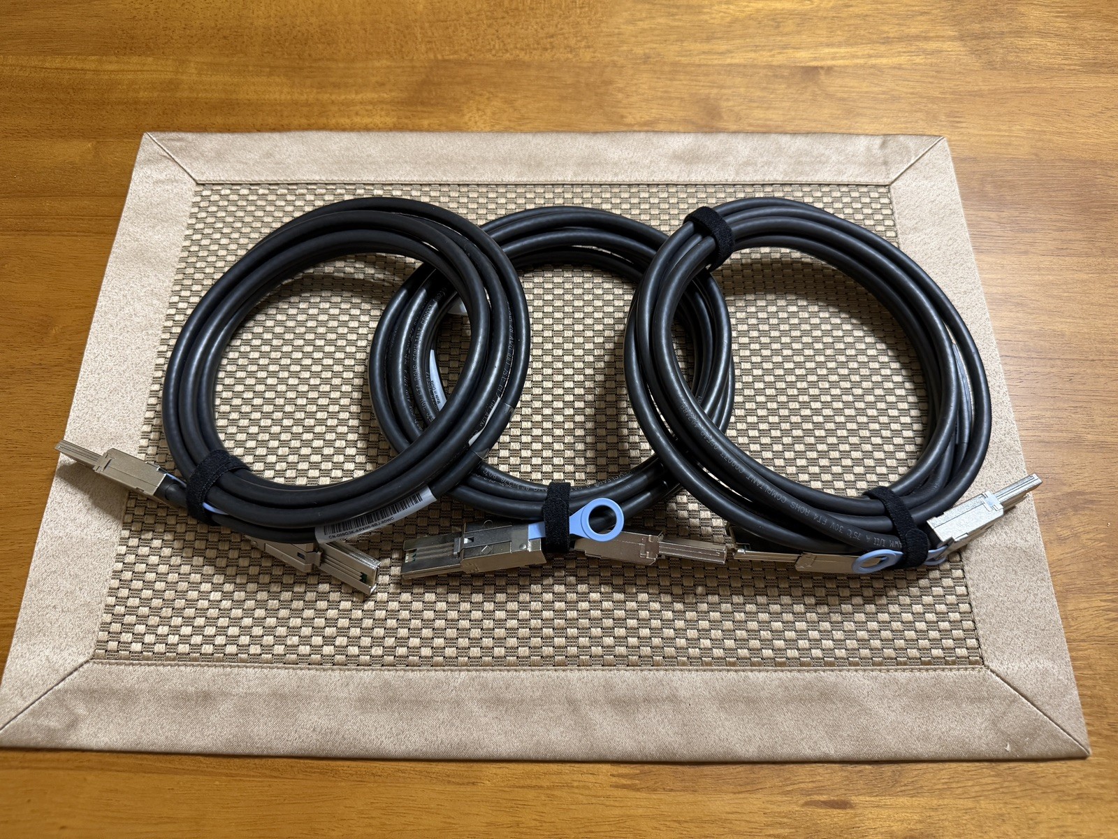 Lot of 3 Dell 09G3K AMPHENOL 3M 9.8FT Stacking Cables PowerConnect PowerSwitch
