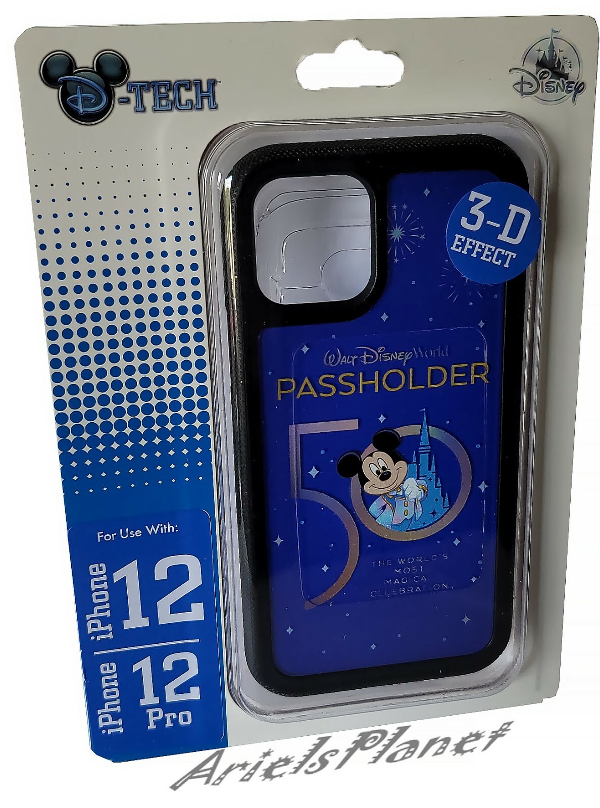 Disney Parks 50th Anniversary Mickey Passholder 3D iPhone 12 & 12 Pro Cover