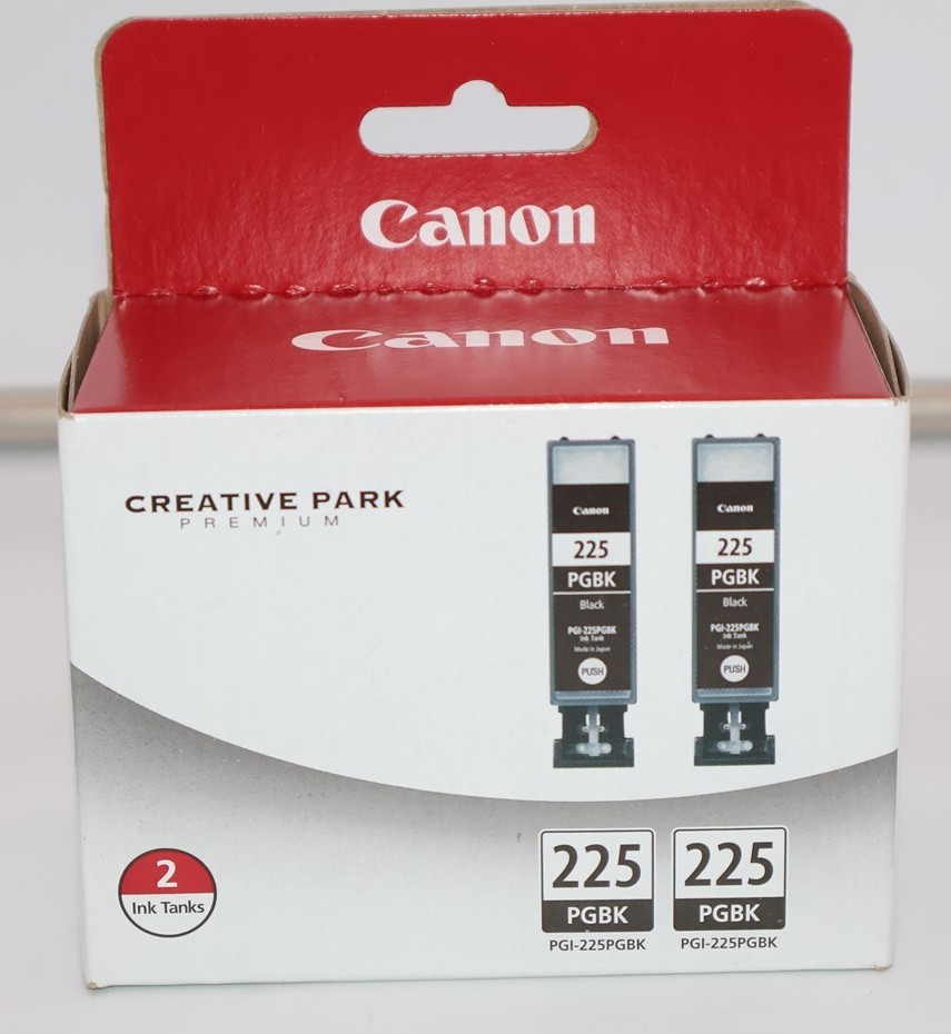 Genuine Canon OEM 225 Black Ink Cartridges PGI-225 PGBK TWIN PACK