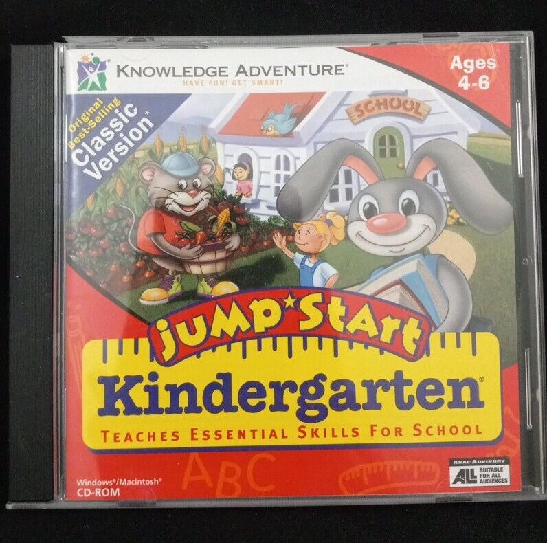 Jump Start Kindergarten CD-ROM  Knowledge Adventure Windows Macintosh *Untested*