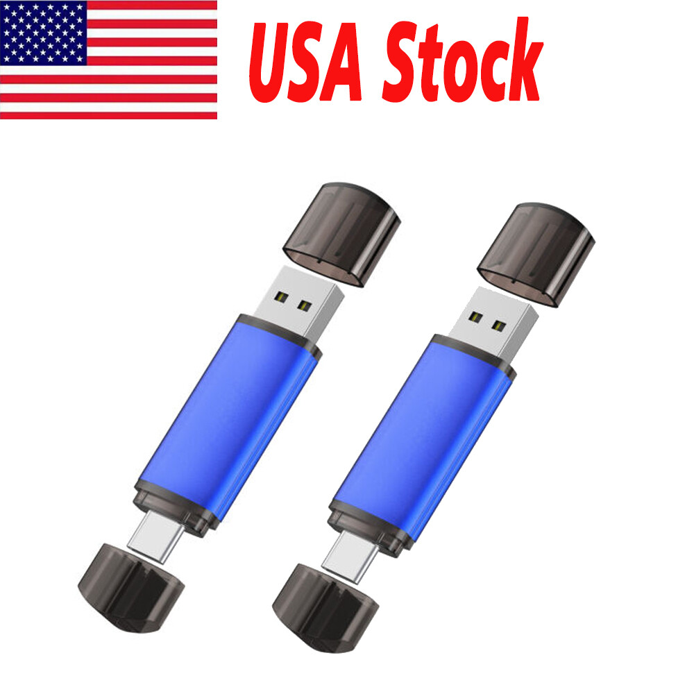 2Pack 32GB 64GB 128GB Type C USB 2.0 Flash Drive Pen Drive Memory Stick Storage