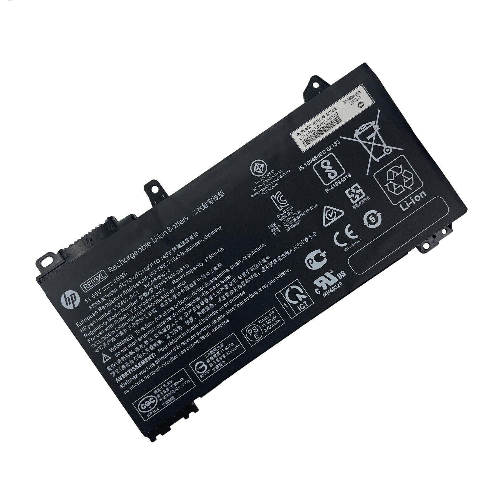 NEW OEM 45Wh RE03XL Battery for HP ProBook 430 440 445 450 455 G6 HSTNN-DB9A US