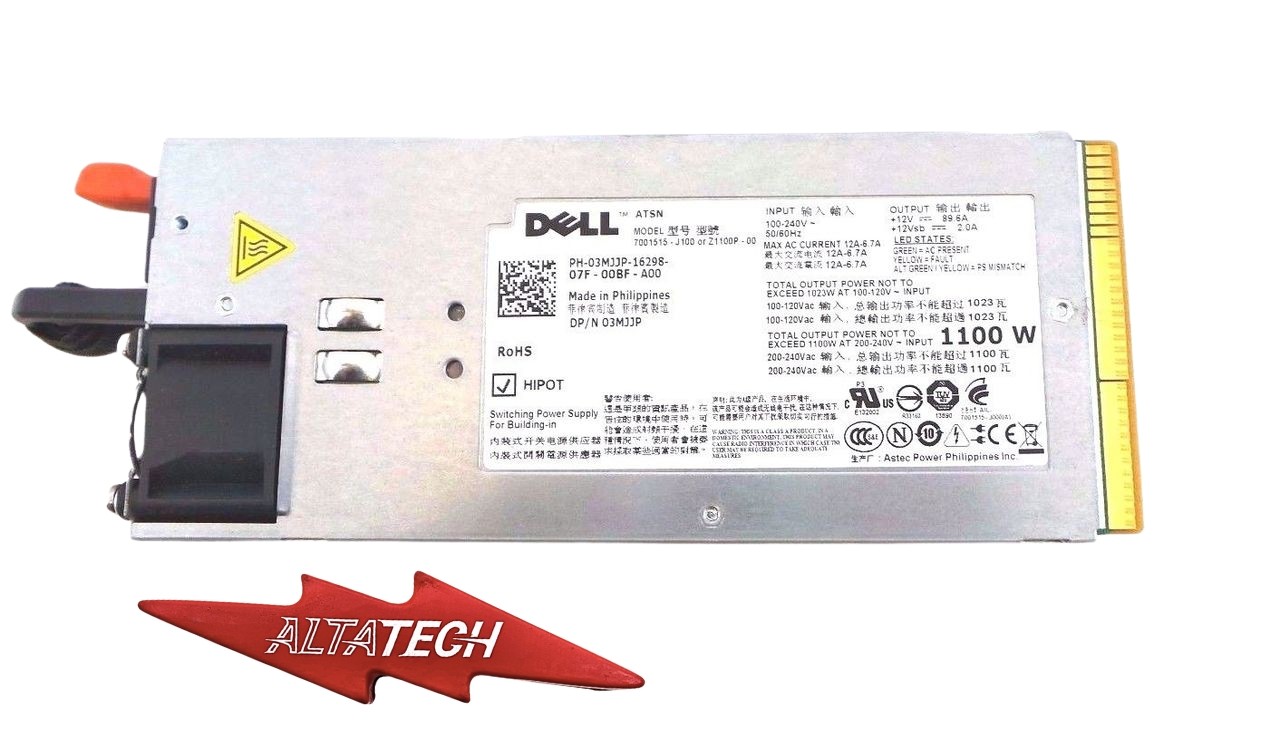 Dell 03MJJP PowerEdge R810/R815/R910/R510/T710 1100W Power Supply Unit | Server
