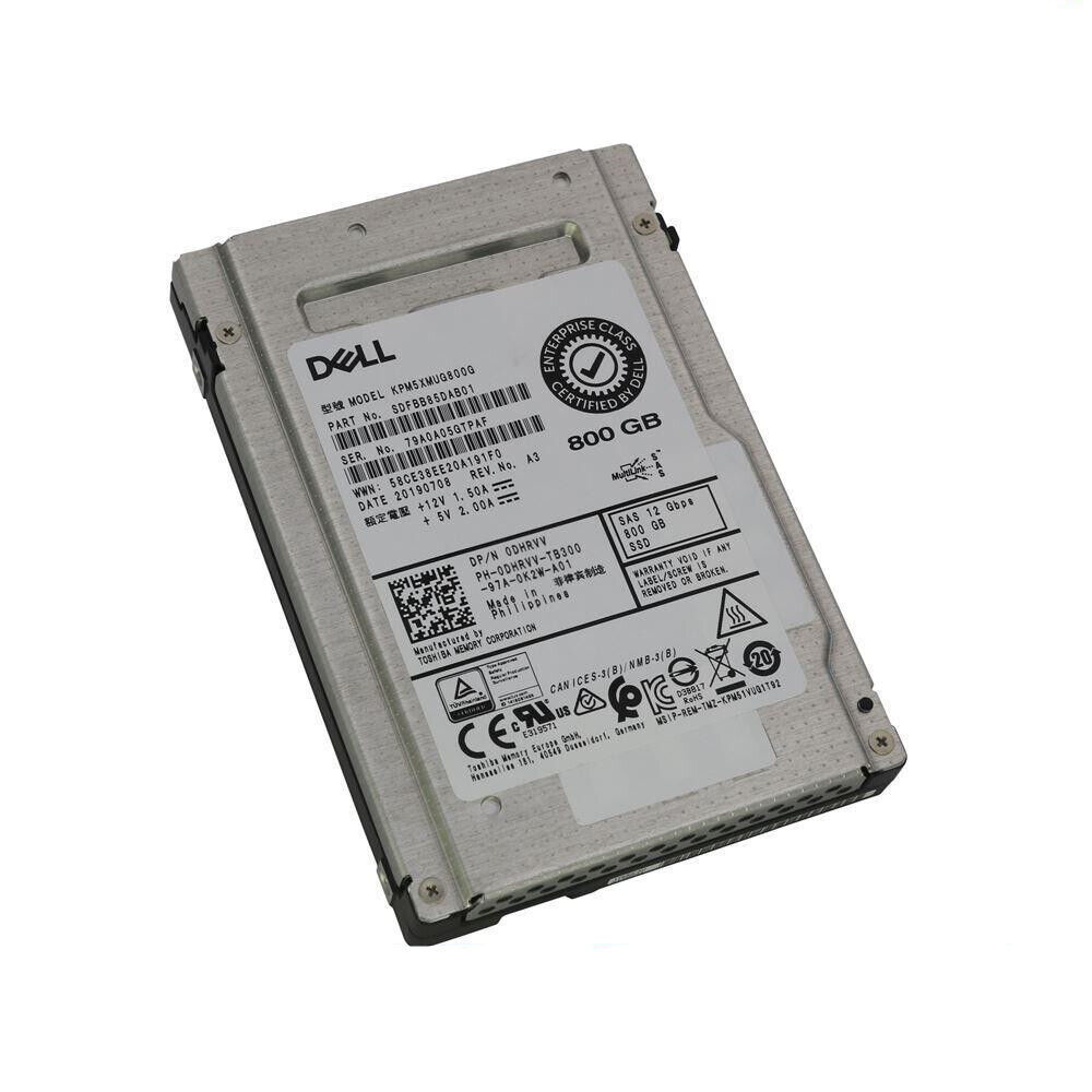 Dell DHRVV / KIOXIA Toshiba KPM5XMUG800 800GB 2.5