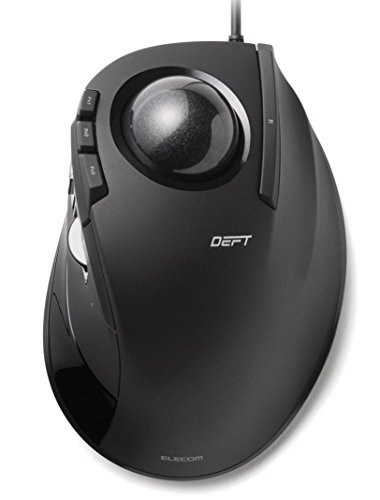 ELECOM DEFT Trackball Mouse  Wired  Finger Control  8-Button Function with Smoot