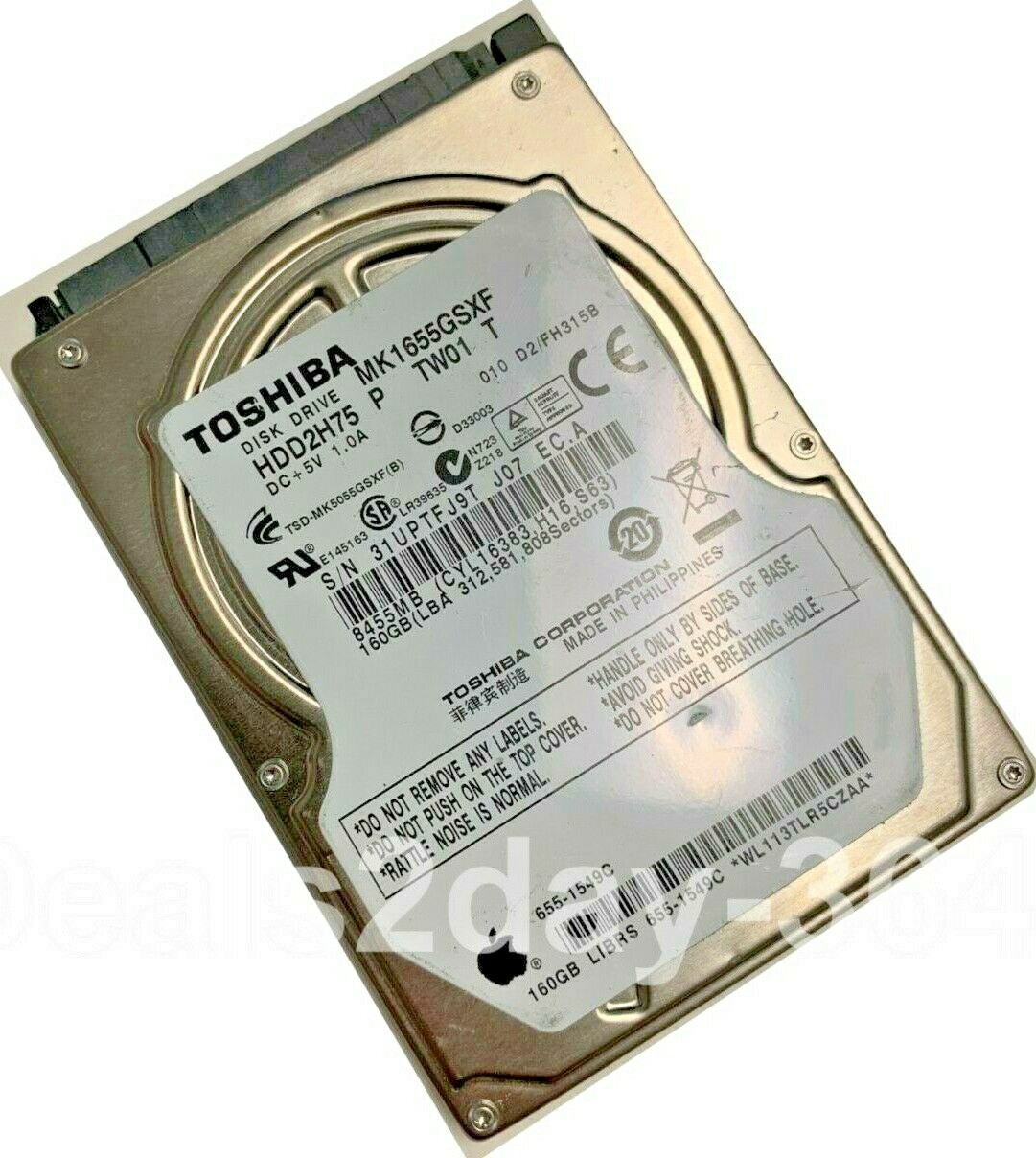 TOSHIBA MK1655GSXF160GB 5400RPM 3Gb/s 2.5" SATA Hard Drive laptop