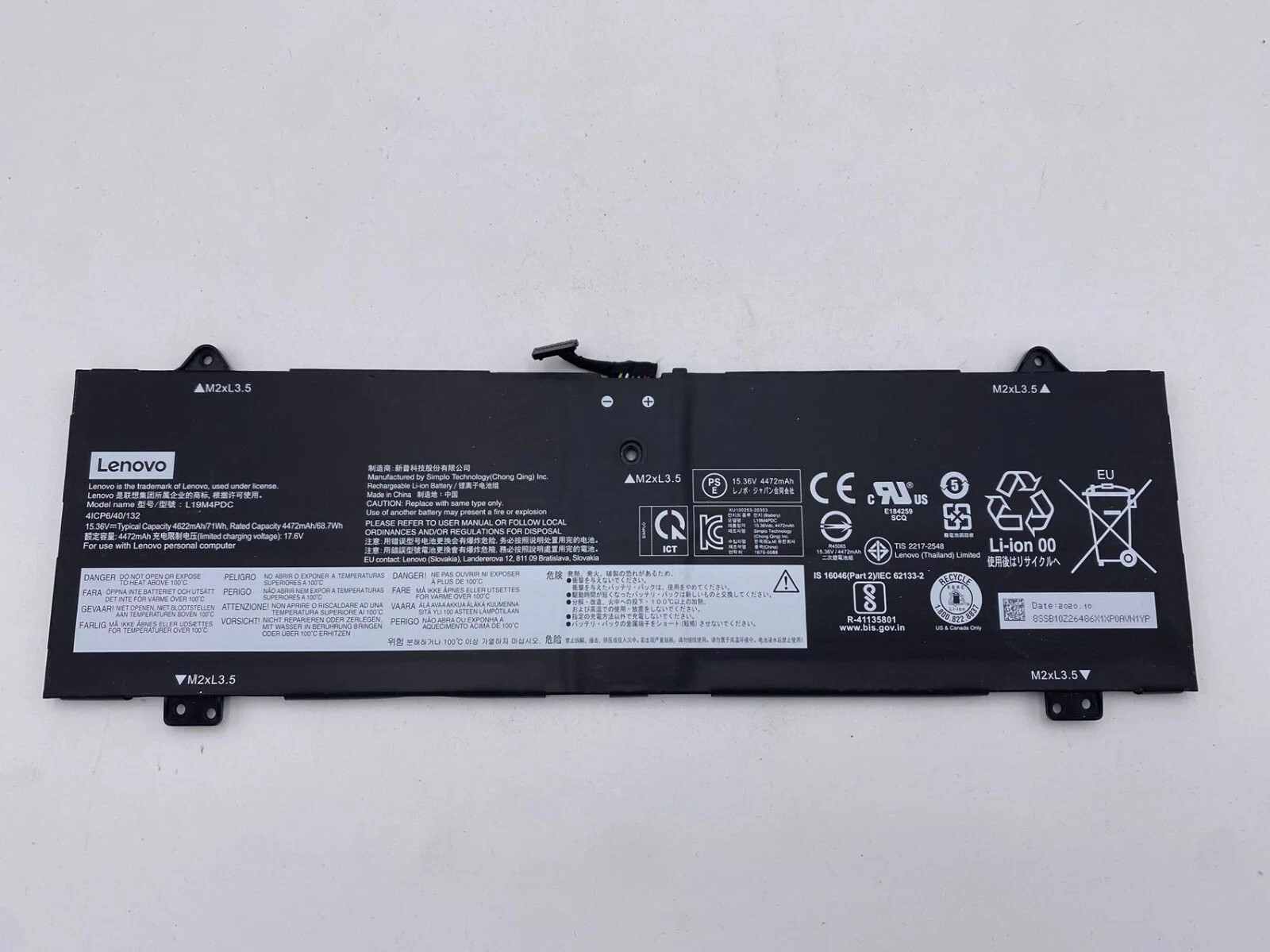 Genuine OEM Lenovo Yoga 7-15ITL5 L19L4PDC L19M4PDC 5B10Z26485 Laptop Battery