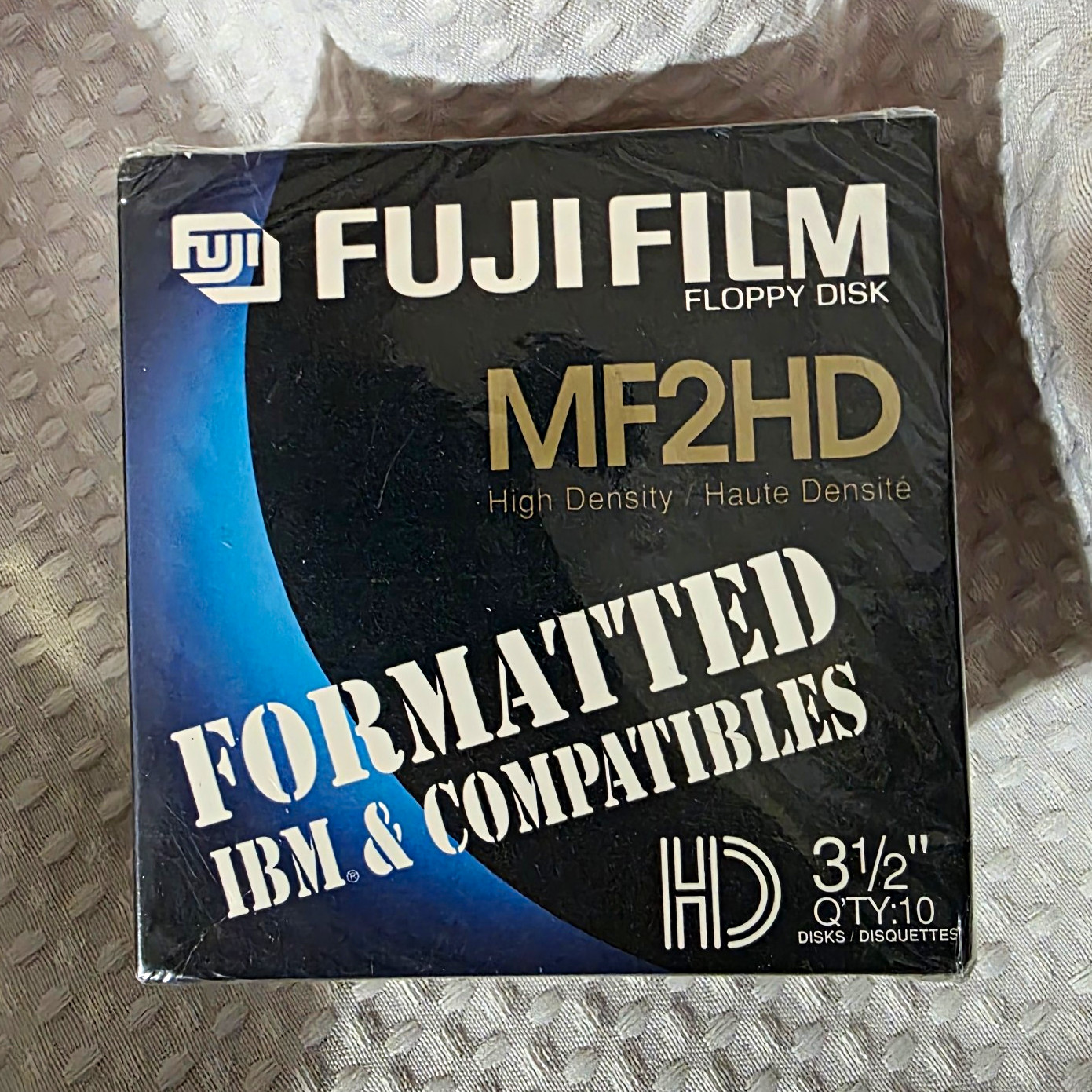 Vintage Fujifilm MF2HD 3.5” Floppy Disks 10 Pack IBM Formatted Sealed