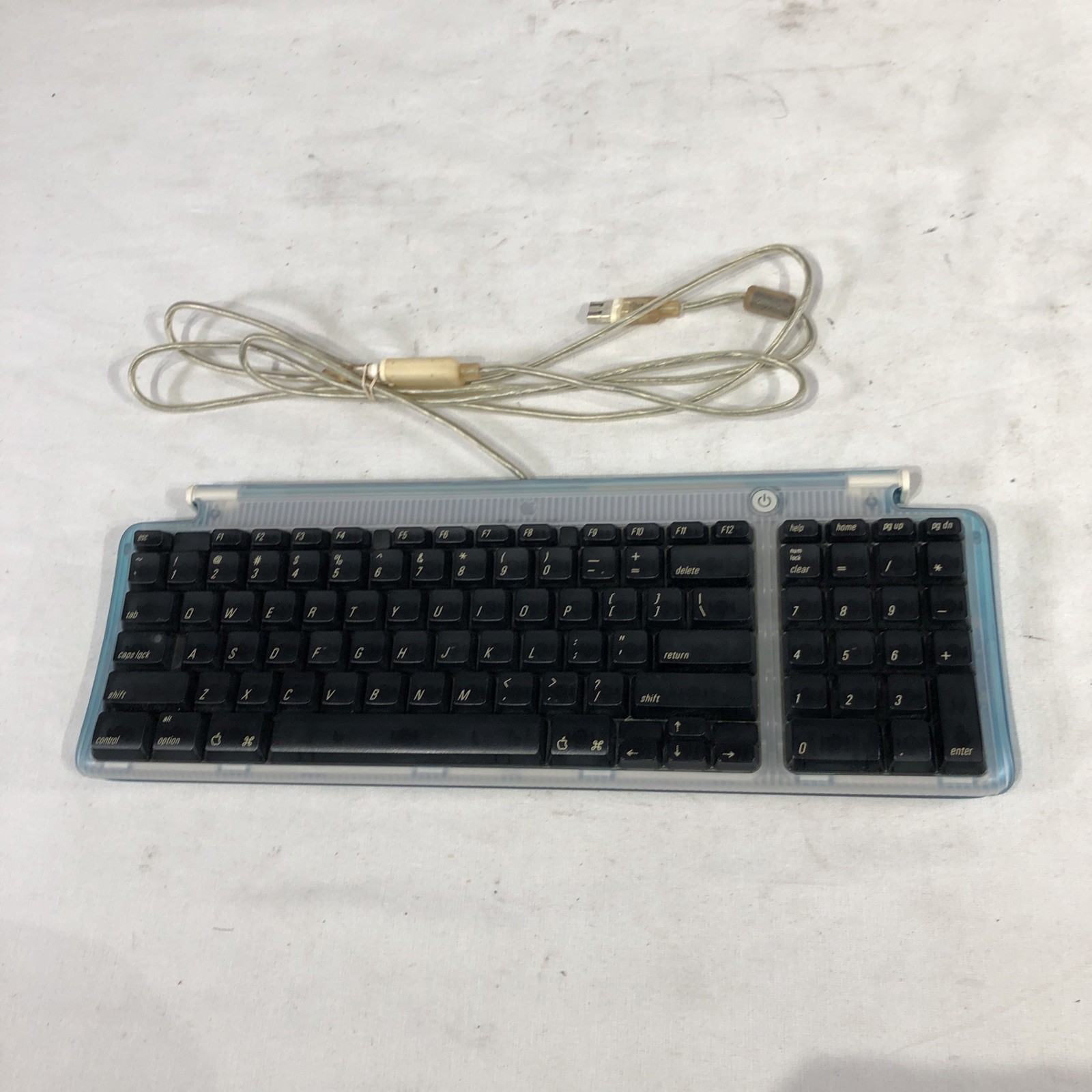 Apple USB Tastatur M2452 D, BONDI BLUE  QWERTZ | VINTAGE | 1998