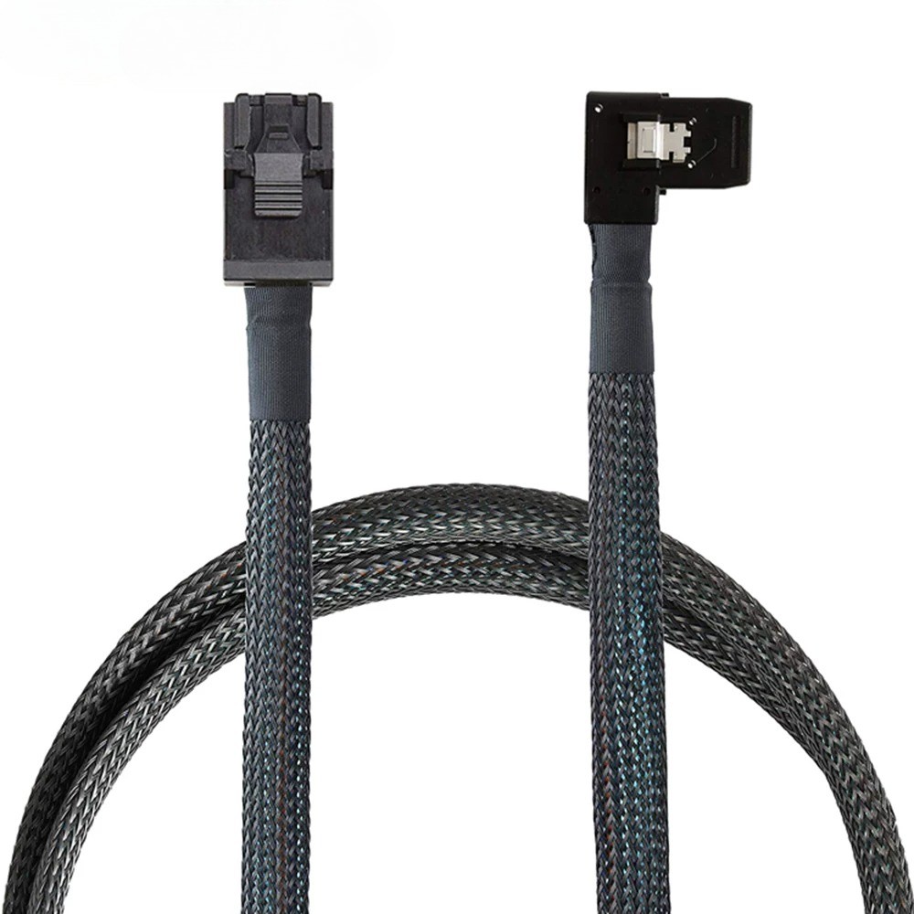 Mini SAS HD SFF-8643 4i to SAS SFF-8087 Right Angle Server Internal Cable