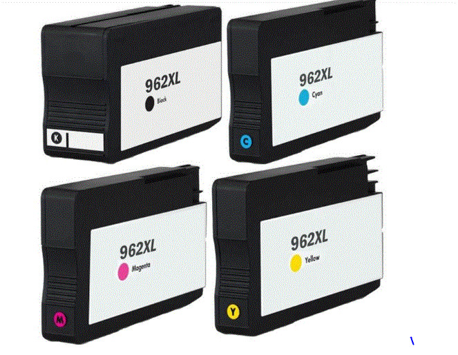 EASEFUSION 962XL HIGH CAPACITY INK CARTRIDGES-BLACK,YELLOW,BLUE&MAGENTA-HP+PROGR