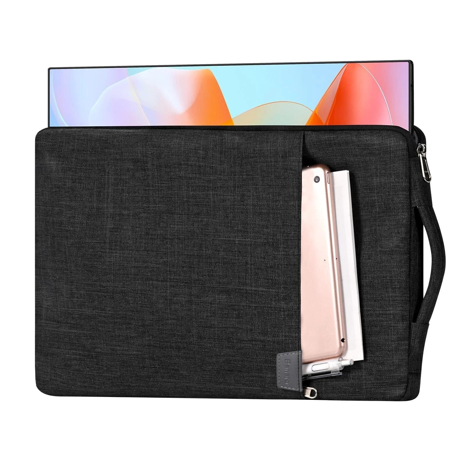 15.6/16.1-inch Portable Monitor Case with Acessories Storage, Sleeve for Most...