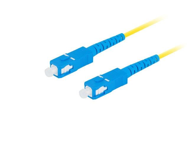 Patchcord światłowodowy Lanberg SM SC/UPC-SC/UPC SIMPLEX 3.0mm LSZH G657A1 10m ż