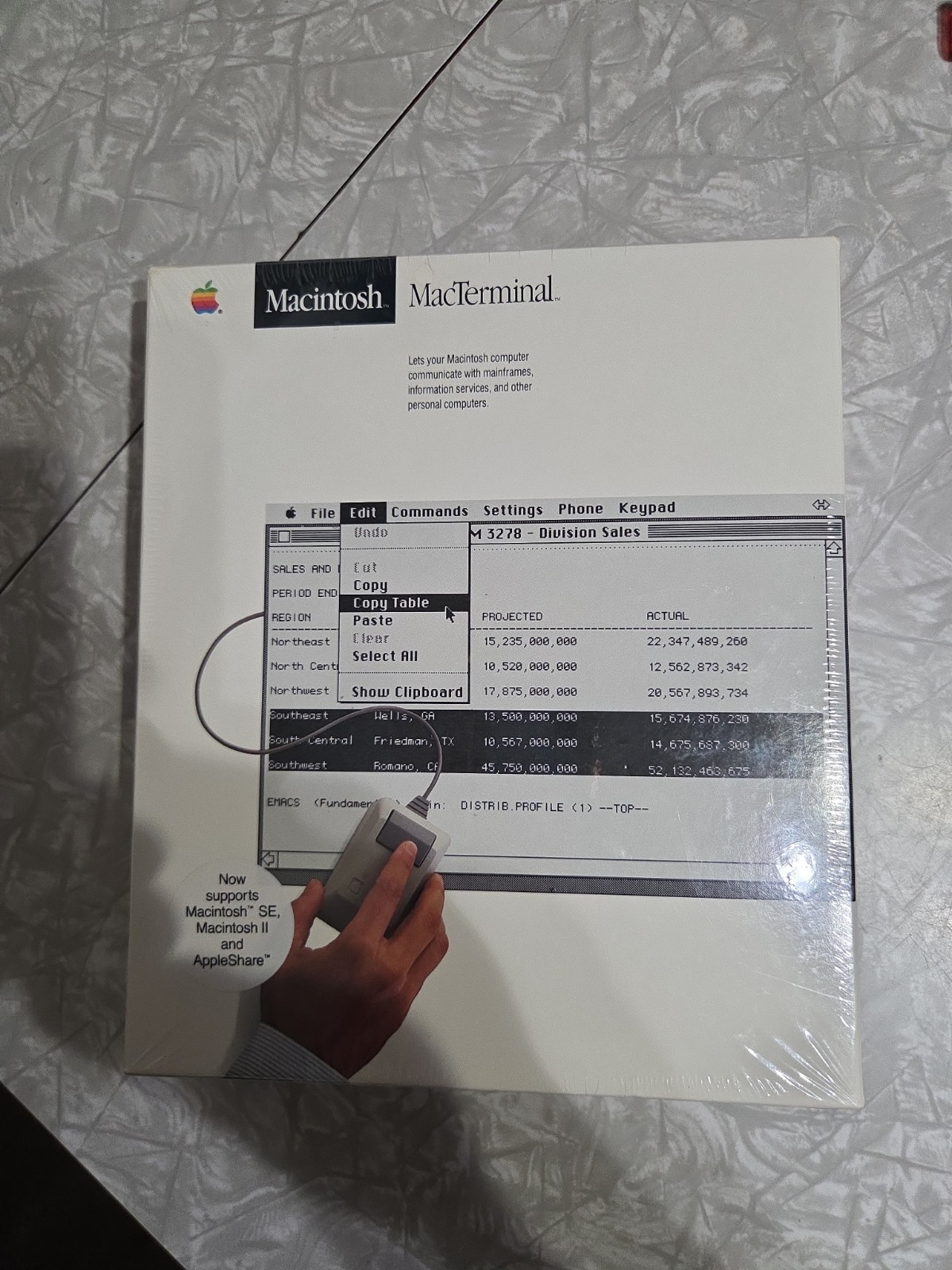 Macintosh MacTerminal M0521 Version 1.0. Vintage Apple software 1984 Sealed