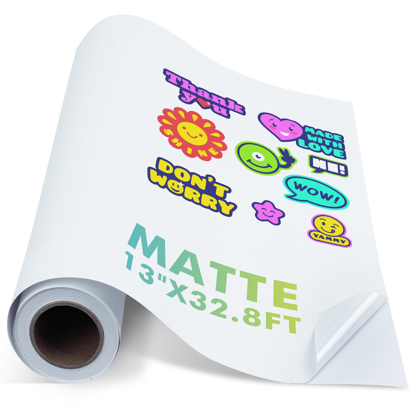 Koala Printable Vinyl Sticker Paper Roll for Inkjet Printers, 13 inch x 32.8 ...