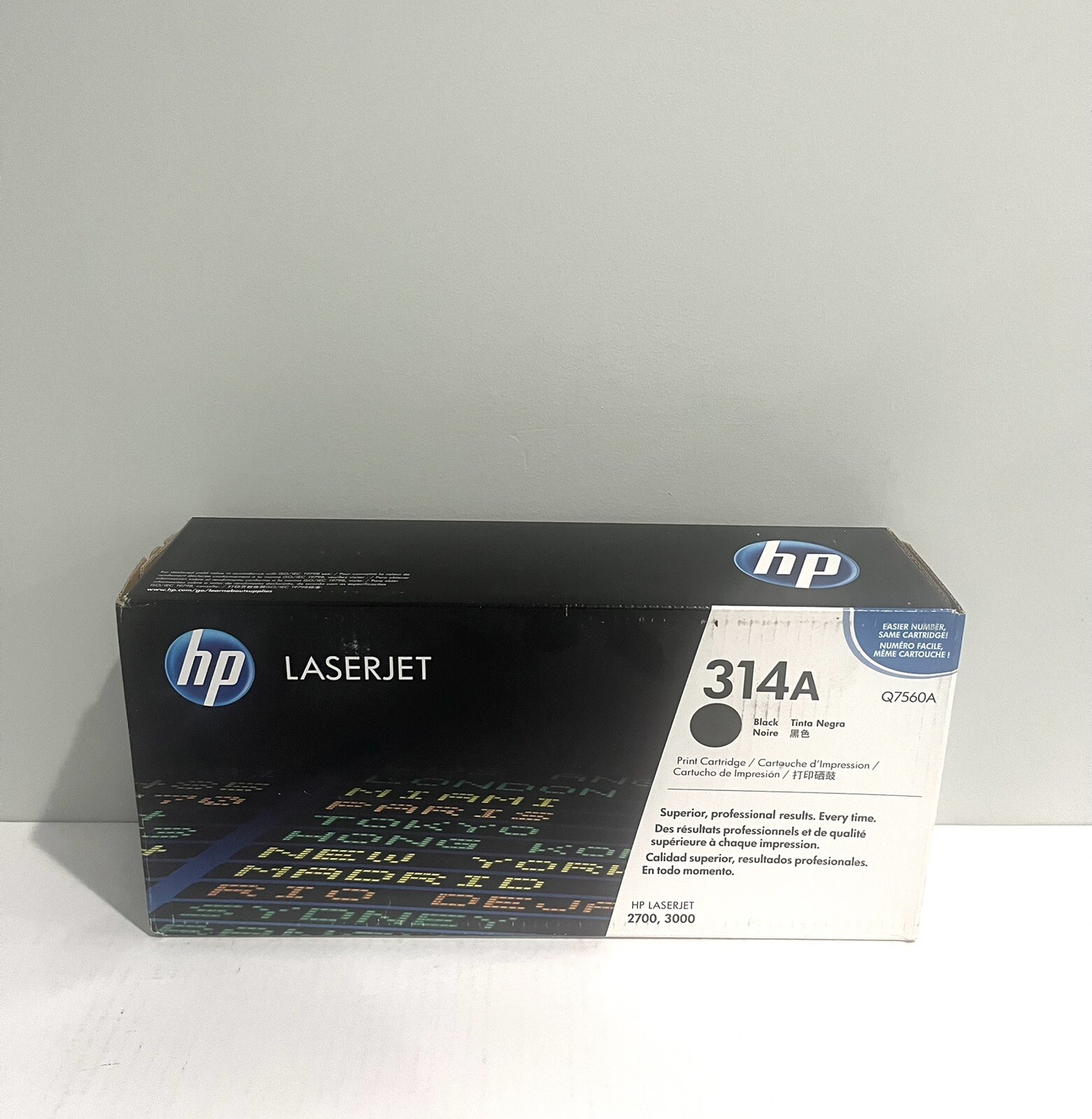 HP  314A Black Q7560A Genuine Toner Cartridge For LaserJet 2700, 3000 - NEW
