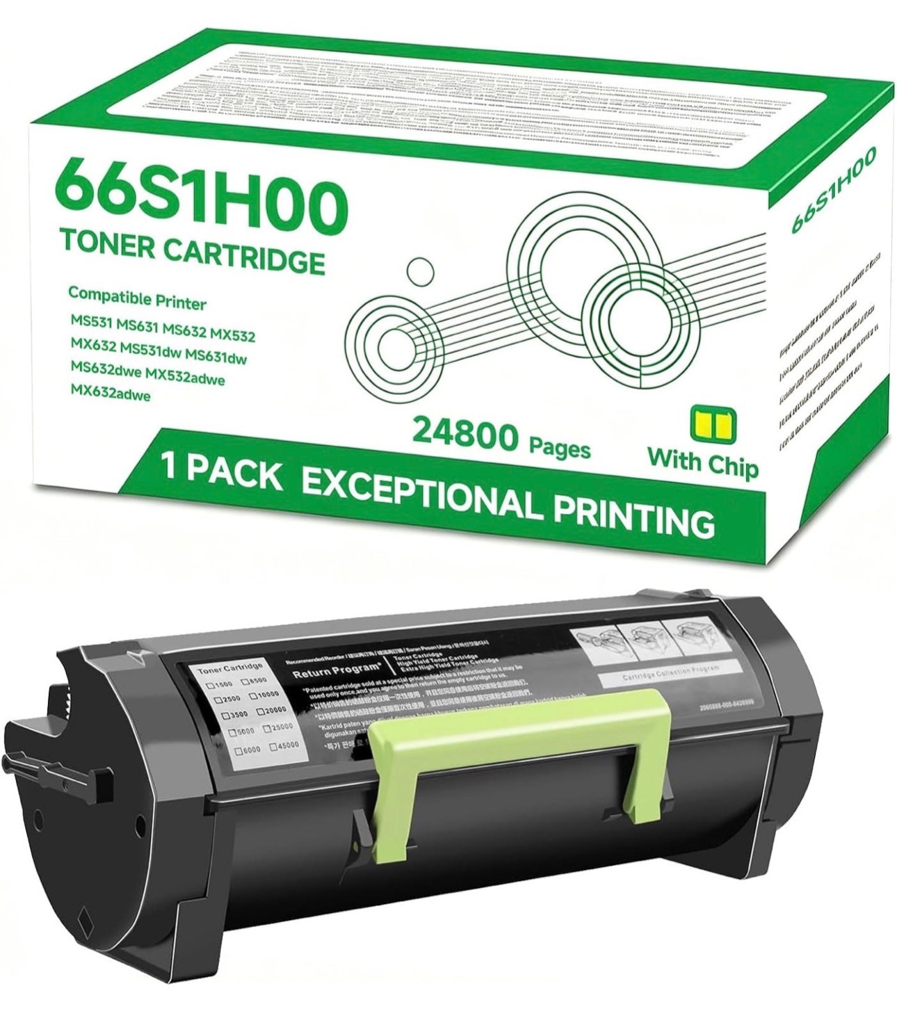 66S1H00 TonerCartridge (with Chip) for Lexmark MS531dw MS631dw MS632dwe MX532adw