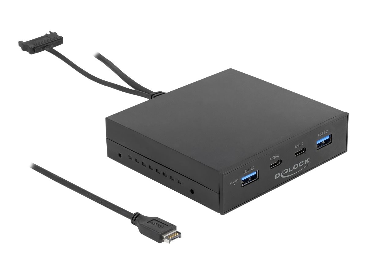 Delock 3.5? USB 3.2 Gen 2 Front Panel 2 x Type-C+ 2 Type-A Cable 64057