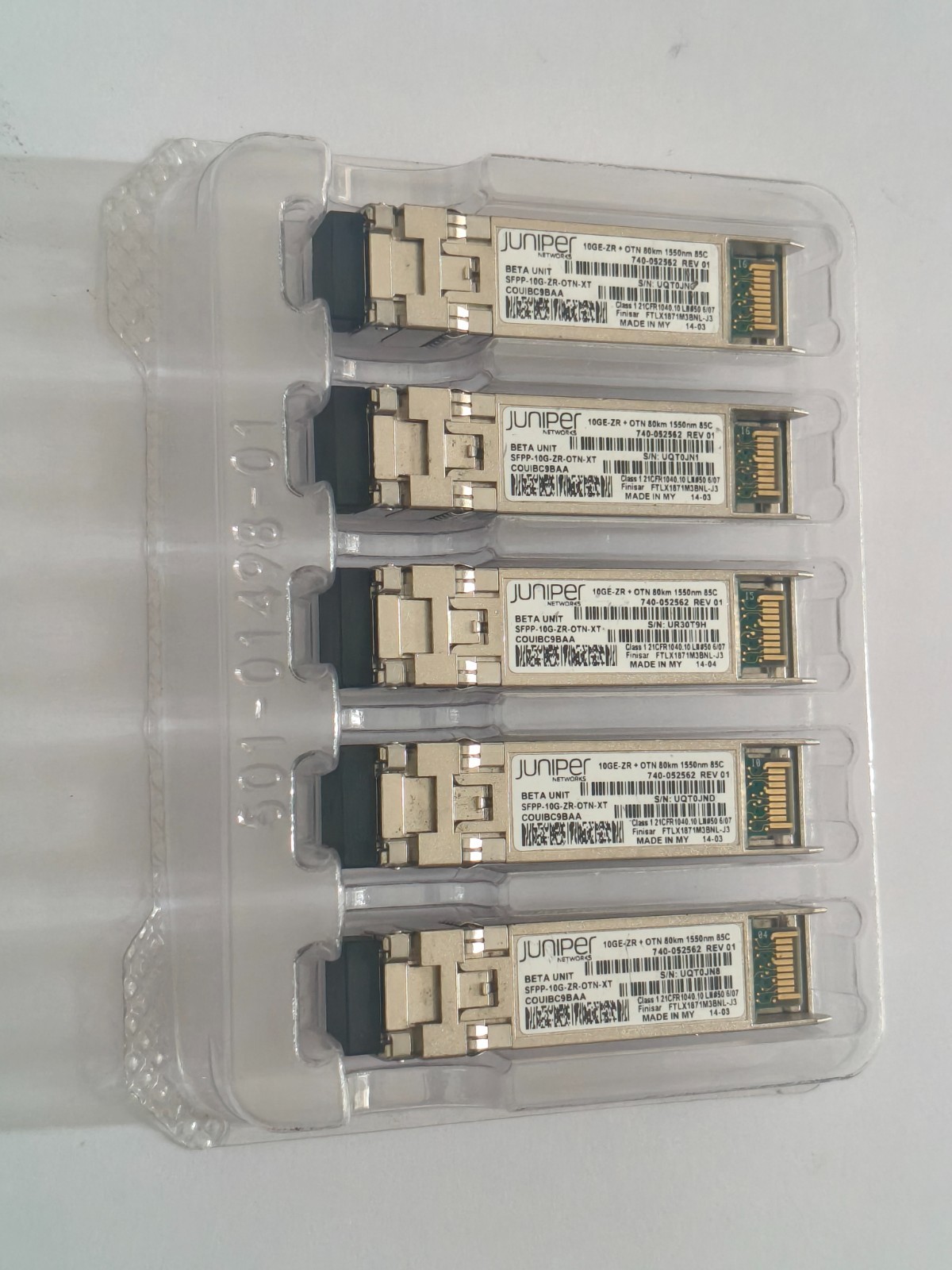 juniper SFPP-10GE-ZR-OTN-XT  10Gbps 80km 1550nm 85c 740-052562