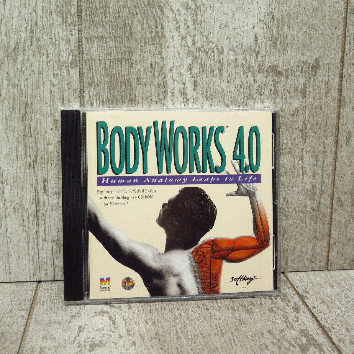Vintage 1995 Softkey Bodyworks 4.0 Software for Mac OS CD Rom Disc