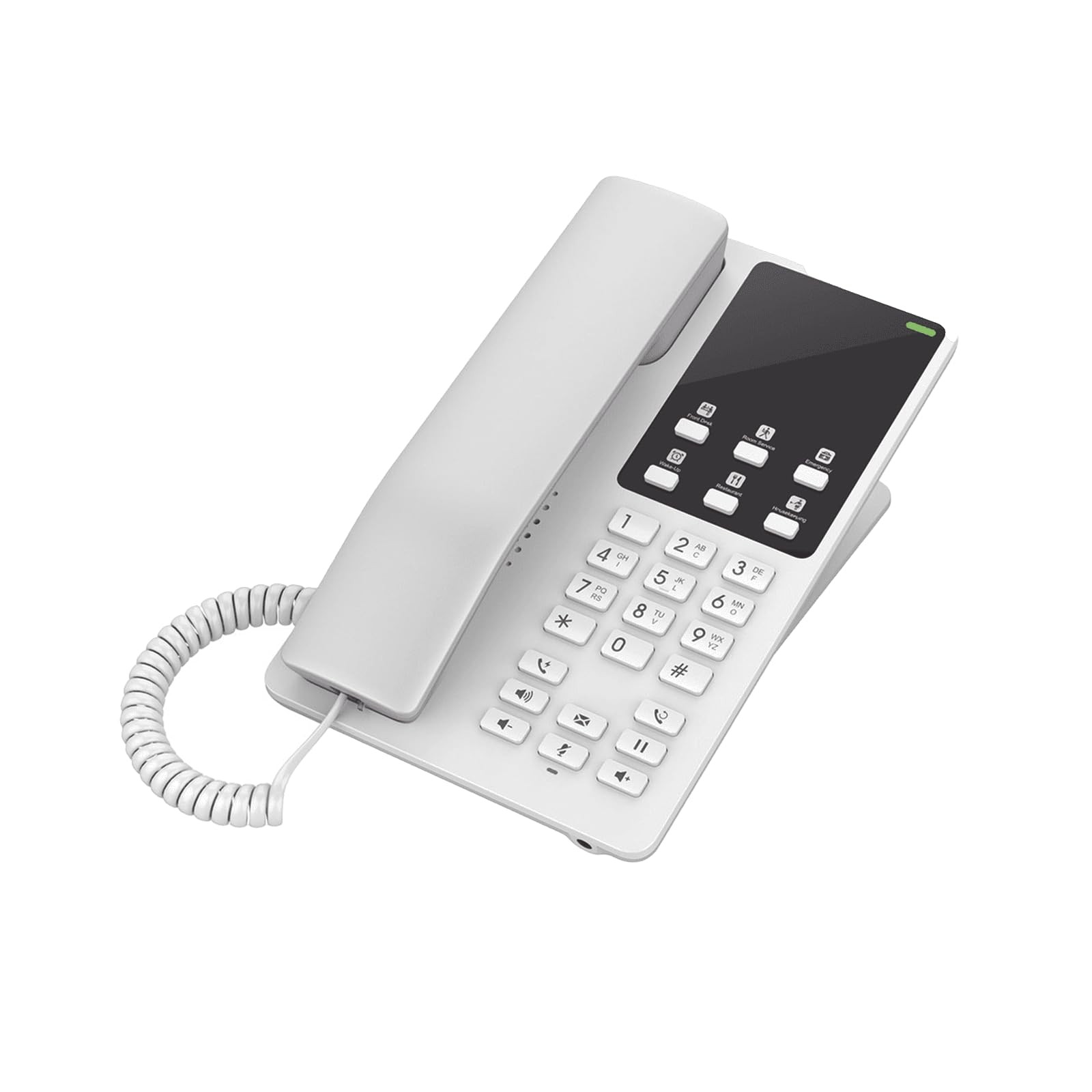 GHP620 Hotel Phone | 2 Lines, 2 Accounts | Power Adapter Not Included | White
